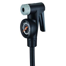 Головка GIYO ECV-P ECONO CLEVER VALVE двойная универсальная с МАНОМЕТРОМ для шлангов напольных насосов, 6-190204 , изображение  - НаВелосипеде.рф