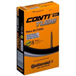 Велокамера CONTINENTAL Race 28, 28"/700x18-25 (700х18/25-622/630), спорт 60мм, 02-0181791, изображение  - НаВелосипеде.рф