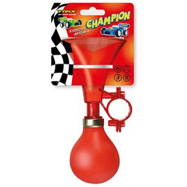Клаксон велосипедный TRIX Champion, детский, один рожок, пластик/резина, красный, AH-TX-CHAMPION-0-R, изображение  - НаВелосипеде.рф