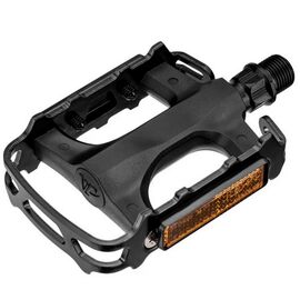 Педали велосипедные VP MTB, пластиковые/алюминиевые, 103 x 64.5мм, резьба 9/16", полимерные подшипники, черные, VPE-993, изображение  - НаВелосипеде.рф
