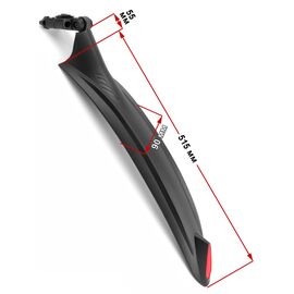 Крыло велосипедное Vinca Sport, заднее, 26-"-27.5", пластик, черное, HN 67 rear OEM, изображение  - НаВелосипеде.рф