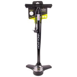 Насос напольный, Vinca Sport, Мax 110psi (8 бар), Манометр,авто/вело ниппель, алюм. корпус, игла для мяча, GP 6532K, изображение  - НаВелосипеде.рф