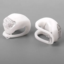 Комплект фонарей Vinca sport VL 267-С, 2 штуки, 2 режима работы, белый корпус, VL 267-С white, изображение  - НаВелосипеде.рф