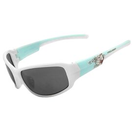 Велоочки Vinca Sport Dreams, матово-белый с голубой оправой, с серыми линзами, VG 157 white/blue, изображение  - НаВелосипеде.рф
