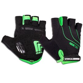 Велоперчатки Vinca Sport, New, черные с зеленым, VG 900 New black, Вариант УТ-00318215: (L), изображение  - НаВелосипеде.рф