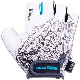 Велоперчатки подростковые Vinca sport, белые, VG 947 Wings, Вариант УТ-00021890: Размер: XS, изображение  - НаВелосипеде.рф