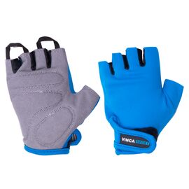 Перчатки велосипедные Vinca Sport, голубые, VG 948, Вариант УТ-00276158: Размер: L, изображение  - НаВелосипеде.рф
