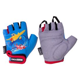 Велоперчатки детские Vinca sport, VG 935 child plane red, Вариант УТ-00021841: Размер: 4XS, изображение  - НаВелосипеде.рф