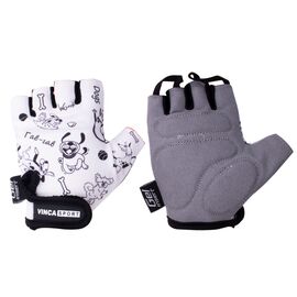 Велоперчатки Vinca Sport DOGS, детские, белые, VG 977 dogs, Вариант УТ-00217298: Размер: 3XS, изображение  - НаВелосипеде.рф