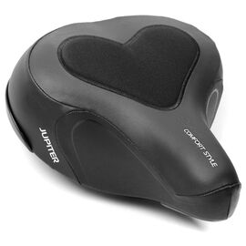 Седло велосипедное Vinca Sport, с гелем, 260*230 мм, черное, VS 03 jupiter black, изображение  - НаВелосипеде.рф