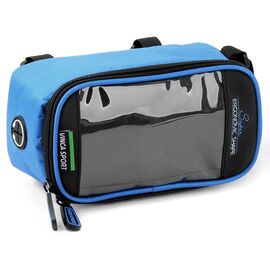 Сумка для велосипеда, Vinca Sport, 195х100х100мм, отделение для телефона, синяя.  FB 07-2 L blue, изображение  - НаВелосипеде.рф