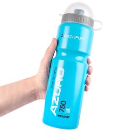 Фляга велосипедная Vinca Sport, с защитой от пыли 750мл, голубая, VSB 21 azuro, изображение  - НаВелосипеде.рф