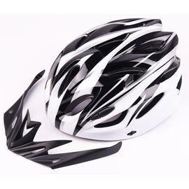 Шлем велосипедный Vinca Sport VSH 25, взрослый, IN-MOLD, черно-белый, VSH 25 Black-White (L), Вариант УТ-00265563: Размер: L (58-62) (VSH 25 black-white (L)), изображение  - НаВелосипеде.рф