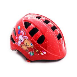 Велошлем детский Vinca Sport, красный, VSH 8 Bear and Hare, Вариант УТ-00035369: Размер: S (48-52 см), изображение  - НаВелосипеде.рф
