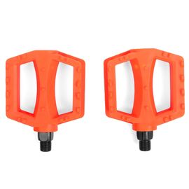 Педали велосипедные Vinca Sport, пластиковые детские, 84x78мм, ось 1/2", оранжевые, VP 620 1/2" orange, изображение  - НаВелосипеде.рф