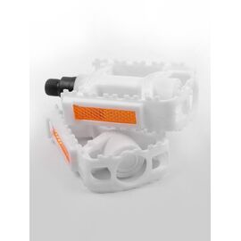 Педали детские, Vinca Sport, ось 1х2, 90х77мм, пластиковые, белые, VP 831 1/2" white, изображение  - НаВелосипеде.рф