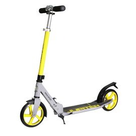 Самокат Vinca Sport, взрослый,  регулируемый, серо-жёлтый, колеса 200 мм, сталь, ABEC 7, дека 540х113 мм, VSP 14 JUPITER, изображение  - НаВелосипеде.рф