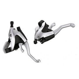 Переключатель SHIMANO ALIVIO STM405, шифтер+торм. ручка 3cкор. левый+трос серый, без упаковки, 2-8865, изображение  - НаВелосипеде.рф