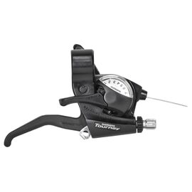 Переключатель велосипедный SHIMANO TOURNEY STEF407R шифтер+торм. ручка 7скор. правый, с тросом 2000мм, черный, 2-8862, изображение  - НаВелосипеде.рф