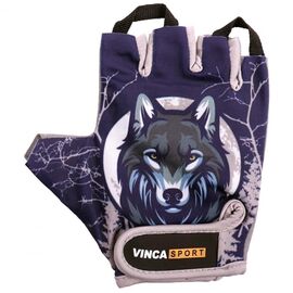 Перчатки велосипедные Vinca Sport WOLF, детские, синие, VG 986 Wolf blue, Вариант УТ-00374107: Размер: L, изображение  - НаВелосипеде.рф