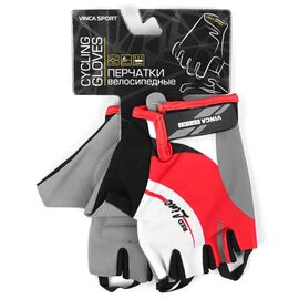 Перчатки велосипедные Vinca Sport, красные, VG 949 Red line , Вариант УТ-00374121: Размер: XS, изображение  - НаВелосипеде.рф