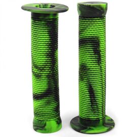 Грипсы велосипедные Vinca Sport, длина 145 мм, лаймово -черные,инд. упаковка, H-G 61 mix lime, изображение  - НаВелосипеде.рф
