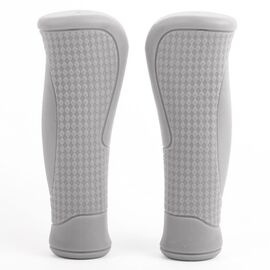Грипсы велосипедные Vinca Sport, резиновые, серые, инд. упаковка, H-G 67 grey, изображение  - НаВелосипеде.рф