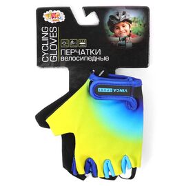 Перчатки велосипедные Vinca Sport, детские, VG 807 Blue/Green , Вариант УТ-00374124: Размер: 4XS, изображение  - НаВелосипеде.рф