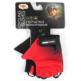 Перчатки велосипедные Vinca Sport, детские, красные, VG 808 Black/Red, Вариант УТ-00374125: Размер: 4XS, изображение  - НаВелосипеде.рф