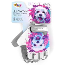 Перчатки велосипедные Vinca Sport. детские, Molly, белые, VG 809 Molly , Вариант УТ-00374126: Размер: 4XS, изображение  - НаВелосипеде.рф