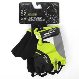 Перчатки велосипедные Vinca Sport, Green line, VG 949 Green line, Вариант УТ-00374128: Размер: L, изображение  - НаВелосипеде.рф