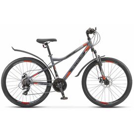 Велосипед горный STELS Navigator-510 MD 26", горный, 2024, X0000001328, Вариант УТ-00374142: Рама: 14. Цвет: антрацитовый/красный , изображение  - НаВелосипеде.рф