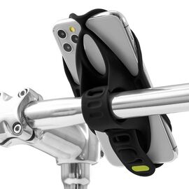 Держатель для смартфона BONE BIKE TIE 4, силиконовый, на руль, универсальный, черный, 07-200520 , изображение  - НаВелосипеде.рф
