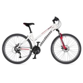 Велосипед женский MTB AUTHOR Unica disc 26, 2024 21-2400000208, Вариант УТ-00374172: Рама: 16. Цвет: белый/серебро/красный, изображение  - НаВелосипеде.рф