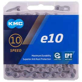 Цепь KMC e10 EPT EcoProTeQ 11/128" 10ск. 136 звеньев, 5,88мм, с замком, 5-306115, изображение  - НаВелосипеде.рф