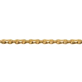 Цепь велосипедная KMC  X11EL Ti-N Gold 1/2"x11/128" 11ск. 118 звеньев, облегч EL-extra light, с замком, 5-303534, изображение  - НаВелосипеде.рф