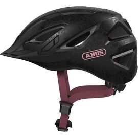 Велошлем ABUS URBAN-I 3.0 с LED фонариком, регулировка размера, черный/фиолетовый, 05-0040191, изображение  - НаВелосипеде.рф