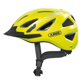 Велошлем ABUS URBAN-I 3.0 с LED фонариком, регулировка размера, 17 отв, 280гр, желтый, 05-0086867 , Вариант УТ-00374382: Размер: M (52-58 см), изображение  - НаВелосипеде.рф