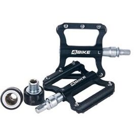 Педали велосипедные 4BIKE K349F черные, размер платформы 99х72х10,5 мм, ARV-K349FBLK, изображение  - НаВелосипеде.рф