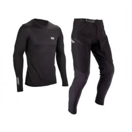 Комплект подростковый велоджерси/велоштаны Leatt Ride Kit MTB 1.0, Black, 2025, 5025108443, Вариант УТ-00374719: Размер: L, изображение  - НаВелосипеде.рф