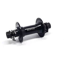 Втулка велосипедная SHUNFENG BMX, 36H, передняя алюминиевая ось M14xP1.0, 14Gx100x140, на гайках чёрная, SF-A209F, изображение  - НаВелосипеде.рф