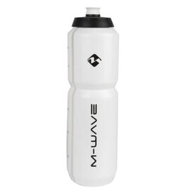 Фляга M-WAVE PBO 1000 высококачественный антискользящий пластик 1.0л, высота 27,5см, белая, 5-340442, изображение  - НаВелосипеде.рф