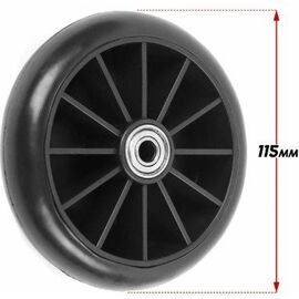 Колесо для самоката Vinca Sport, PVC, ABEC 7, 115*26мм, черное. SC 115 black, изображение  - НаВелосипеде.рф