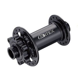 Втулка передняя Bitex BOOST для MTB, под сквозную ось 15 мм, ширина 110 мм, колпачки, BX211F28H-15-110RS, изображение  - НаВелосипеде.рф