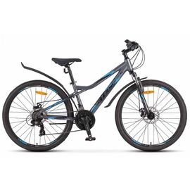 Велосипед горный STELS Navigator 610 MD 26", 2023, X0000001335, Вариант УТ-00377856: Рама: 14. Цвет: Антрацитовый/синий, изображение  - НаВелосипеде.рф