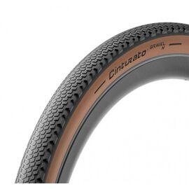Покрышка велосипедная Pirelli Cinturato Gravel H 700x40, черно-коричневая, 3874505, изображение  - НаВелосипеде.рф