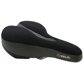 Седло велосипедное VELO PLUSH, комфорт, 280х180мм, Honey Comb Gel, 780г, чёрное, VL-6215, изображение  - НаВелосипеде.рф