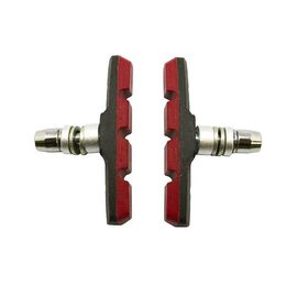 Тормозные колодки BARADINE MTB-947V, для V-brake, резьбовые, 70 мм, красные, изображение  - НаВелосипеде.рф