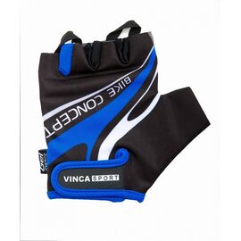 Велоперчатки Vinca sport, VG 949 black/blue, Вариант УТ-00020632: Размер: XS, изображение  - НаВелосипеде.рф