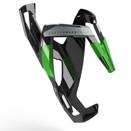 Флягодержатель велосипедный Elite Custom Race Plus, fiberglass, черный, зеленый рисунок, EL0140607, изображение  - НаВелосипеде.рф